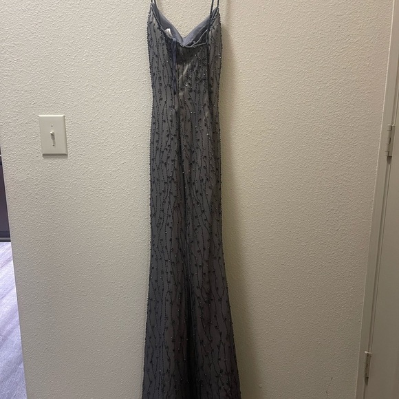 Neiman Marcus Black and Gray Evening Gown - Picture 2 of 6